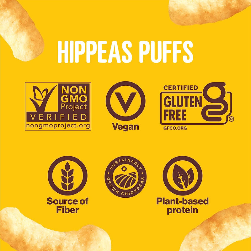 Load image into Gallery viewer, Hippeas Vegan White Cheddar Chickpea Puffs .8oz
