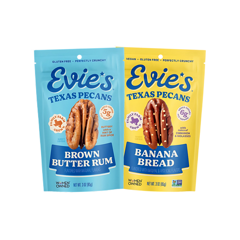 Load image into Gallery viewer, New! Evie&#39;s Snacks Roasted Pecans Variety, 1ct
