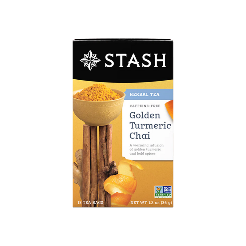 Load image into Gallery viewer, Stash Golden Turmeric Chai Herbal Tea
