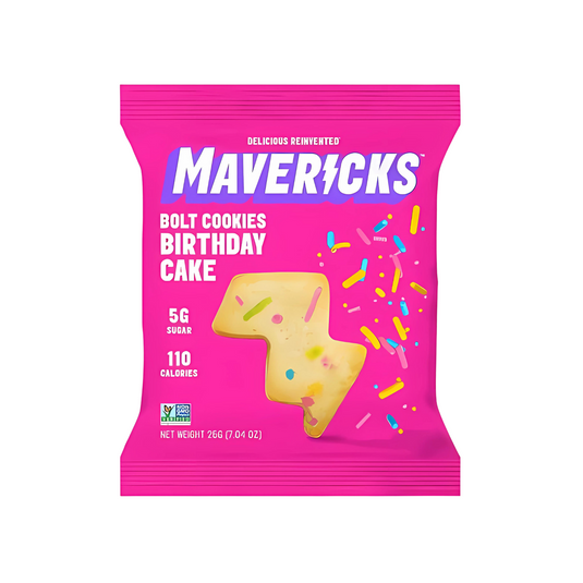 Mavericks Snacks Birthday Cake Bolt Cookies