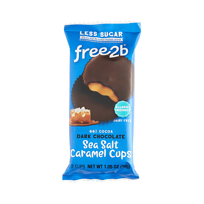 Free2b Dark Chocolate Sea Salt Caramel Cups