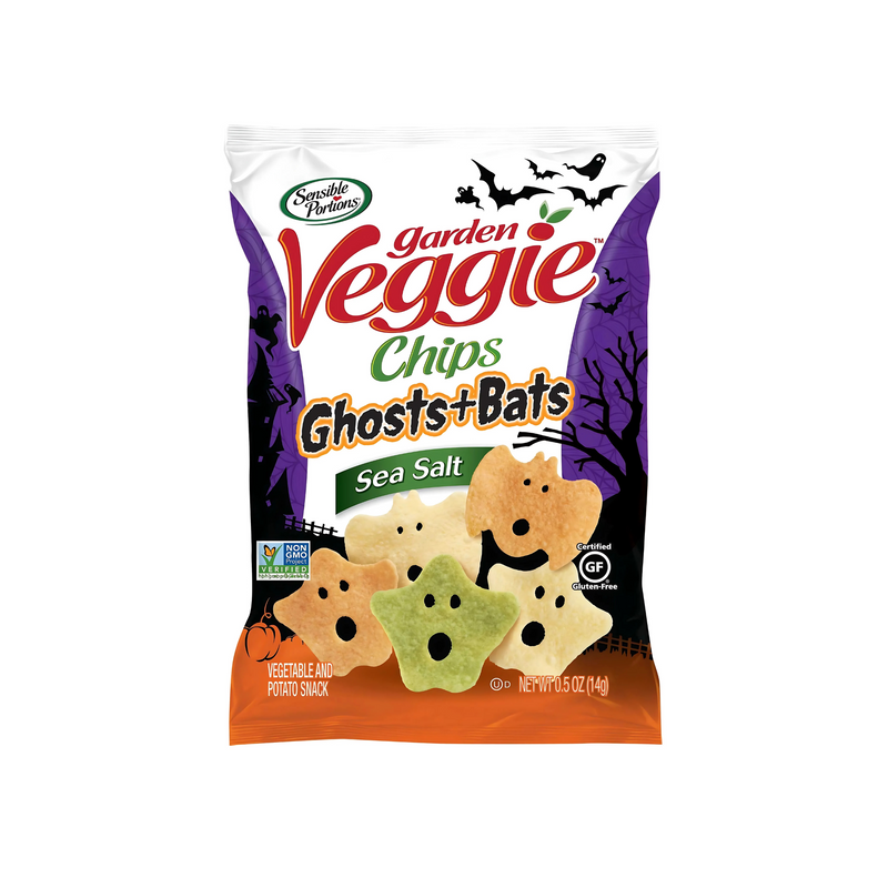 Load image into Gallery viewer, Garden Veggie Ghost + Bats Veggie Chips
