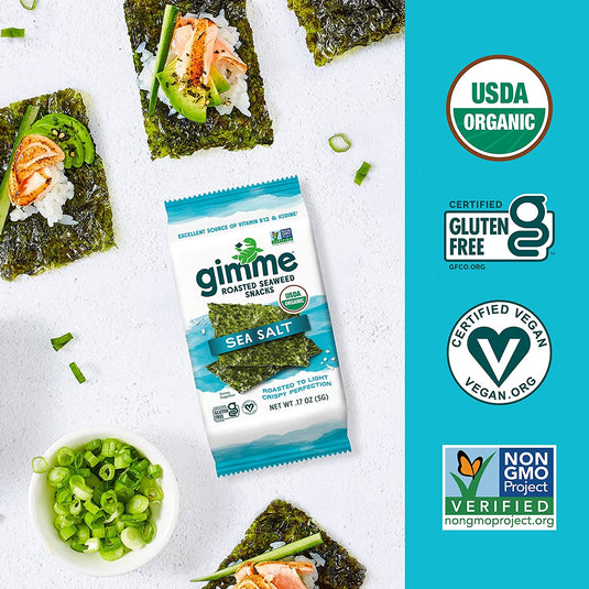 GimMe Organic Sea Salt Seaweed Snack